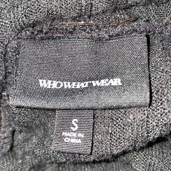 WHO WHAT WEAR rib knit turtleneck sleeveless midi black side slit NEW size S - Picture 6 of 10